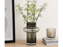Set Van 2 Vazen Van Getint Glas - D25 X H30 Cm - Glas - Gerookt Grijs - Valoit-OZAIA New