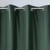 Set Van 2 Verduisterende Gordijnen Van Velours - L135 X H250 Cm - Groen Met Zilverkleurige Ogen - Darrel-OZAIA Clearance