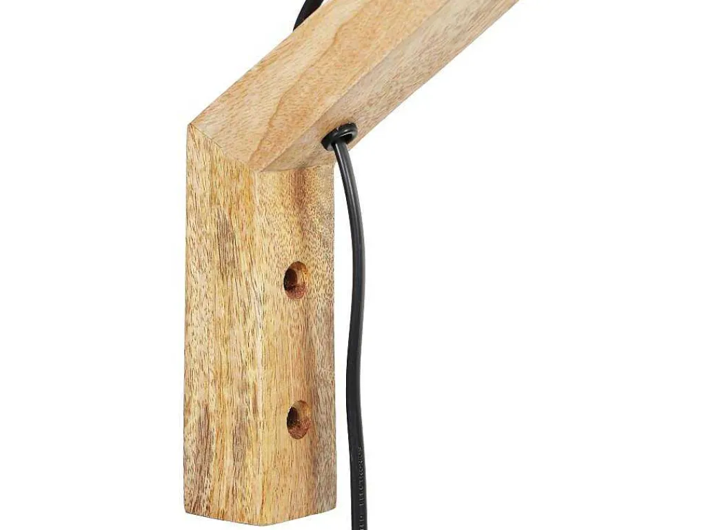 Set Van 2 Wandlampen Met Scandinavische Stijl - D35 X H48 Cm - Hout En Stof - Naturel En Beige - Paliana-OZAIA Clearance