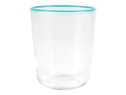 Set Van 6 Waterglazen Met Een Blauwe Rand Van 31,5 Cl - D. 8 X H. 9,5 Cm - Azuran-OZAIA Outlet