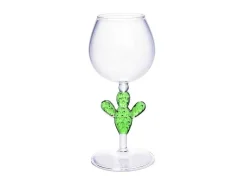Set Van 4 Wijnglazen Met Cactusvoet - Transparant En Groen - O8,5 X H19,5 Cm - Gellif-OZAIA Best