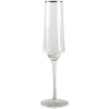 Set Van Geribbelde Champagneglazen Art-Decostijl Celebration - 7 X 7 X 26 Cm - Gouden Rand-OZAIA Hot