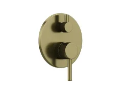 Set Van Inbouwdouche Met Mechanische Mengkraan - Goud Met Geborstelde Afwerking - Tamise-Shower & Design Clearance