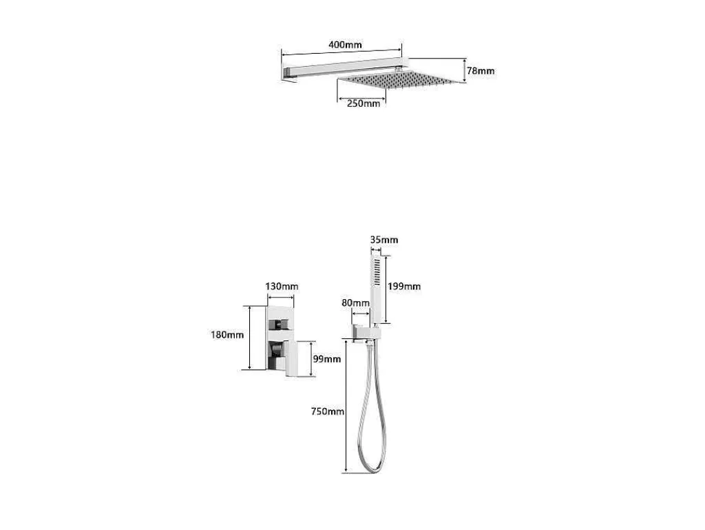 Set Van Inbouwdouche Met Mechanische Mengkraan - Goud Met Satijnafwerking - Tocantis-Shower & Design