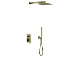 Set Van Inbouwdouche Met Mechanische Mengkraan - Goud Met Satijnafwerking - Tocantis-Shower & Design