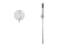 Set Van Inbouwdouche Met Mechanische Mengkraan - Geborsteld Nikkelkleurig - Tamise-Shower & Design Discount