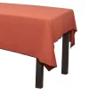Set Van Tafellaken + 4 Servetten Van Linnen En Katoen - Zwarte Rand - Terracotta - 170 X 300 Cm - Borina-OZAIA Hot
