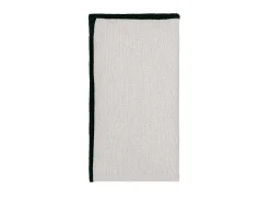 Set Van Tafellaken + 4 Servetten Van Linnen En Katoen - Zwarte Rand - Taupegrijs - 170 X 300 Cm - Borina-OZAIA Discount