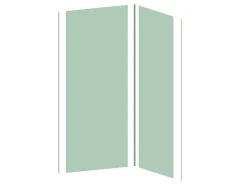 Set Van Twee Douchewandpanelen Inclusief Profielen - 2X L90Cm X H210 Cm-Shower & Design