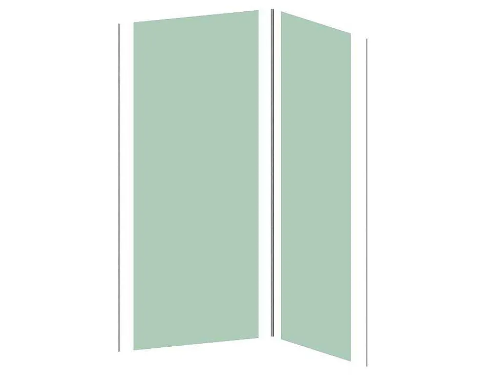 Set Van Twee Douchewandpanelen Inclusief Profielen - 2X L90Cm X H210 Cm-Shower & Design