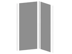 Set Van Twee Douchewandpanelen Inclusief Profielen - 2X L90Cm X H210 Cm-Shower & Design Clearance