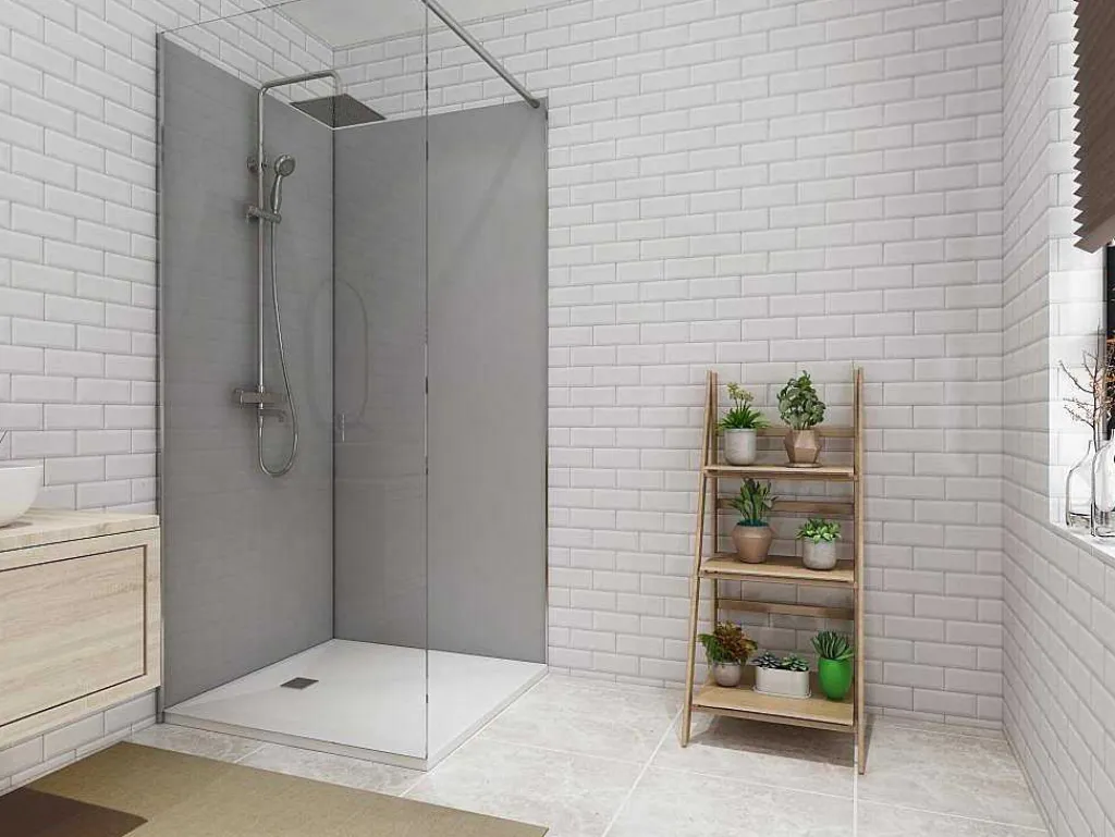 Set Van Twee Douchewandpanelen Inclusief Profielen - 2X L90Cm X H210 Cm-Shower & Design Clearance
