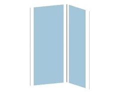 Set Van Twee Douchewandpanelen Inclusief Profielen - 2X L90Cm X H210 Cm-Shower & Design Best