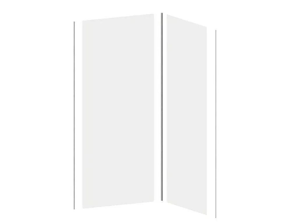 Set Van Twee Douchewandpanelen Inclusief Profielen - 2X L90Cm X H210 Cm-Shower & Design New
