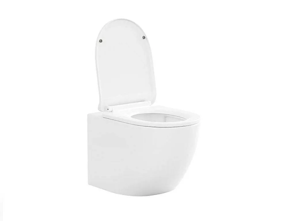 Set Voor Hang-Wc Met Decoratief Voorwandsysteem - Glanzend Wit - Javoine-Vente-unique Discount