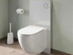 Set Voor Hang-Wc Met Decoratief Voorwandsysteem - Glanzend Wit - Javoine-Vente-unique Discount