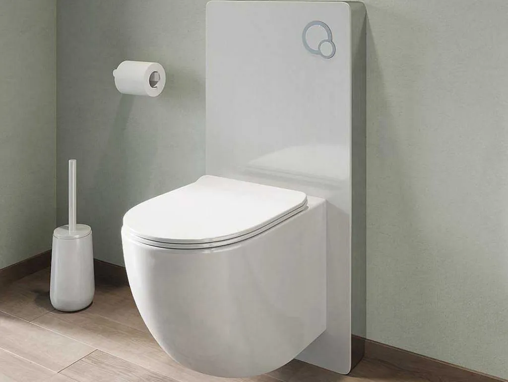 Set Voor Hang-Wc Met Decoratief Voorwandsysteem - Glanzend Wit - Javoine-Vente-unique Discount