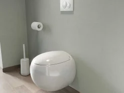 Set Voor Hang-Wc Van Wit Keramiek Met Voorwandsysteem En Bedieningsplaat - Huro Ii-Vente-unique Clearance