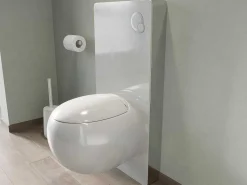 Set Voor Hang-Wc Van Wit Keramiek Met Decoratief Voorwandsysteem - Huro Ii-Vente-unique New
