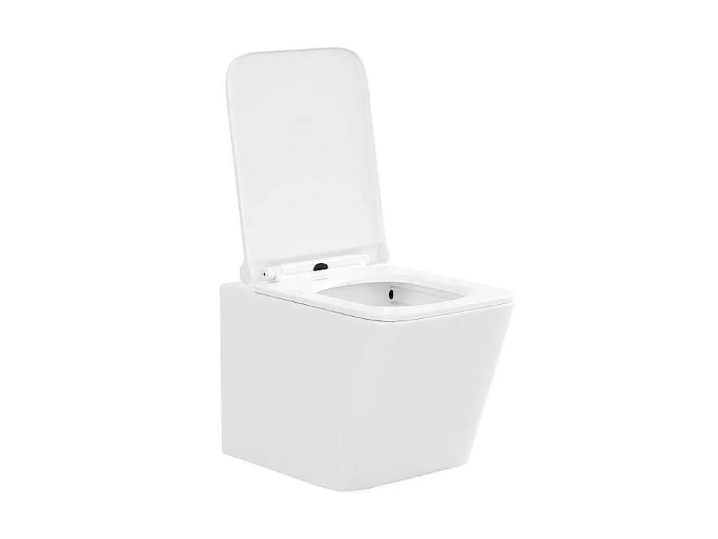 Set Voor Witte Hang-Wc Met Voorwandsysteem En Chroomkleurige Ovalen Bedieningsplaat - Clemona-Vente-unique Sale