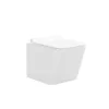 Set Voor Witte Hang-Wc Met Voorwandsysteem En Chroomkleurige Ronde Bedieningsplaat - Clemona-Vente-unique Discount