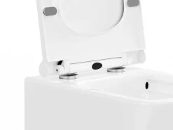 Set Voor Witte Hang-Wc Met Voorwandsysteem En Chroomkleurige Ronde Bedieningsplaat - Clemona-Vente-unique Discount