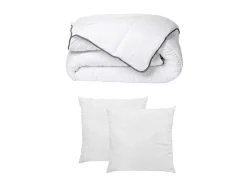 Set Zijdezacht Dekbed 220 X 240 Cm + 2 Hoofdkussens 60 X 60 Cm - Wit - Biesya-DREAMEA Clearance