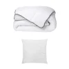 Set Zijdezacht Dekbed 140 X 200 Cm + 1 Hoofdkussens 60 X 60 Cm - Wit - Biesya-DREAMEA Hot