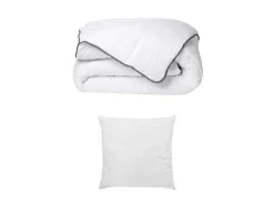 Set Zijdezacht Dekbed 140 X 200 Cm + 1 Hoofdkussens 60 X 60 Cm - Wit - Biesya-DREAMEA Hot