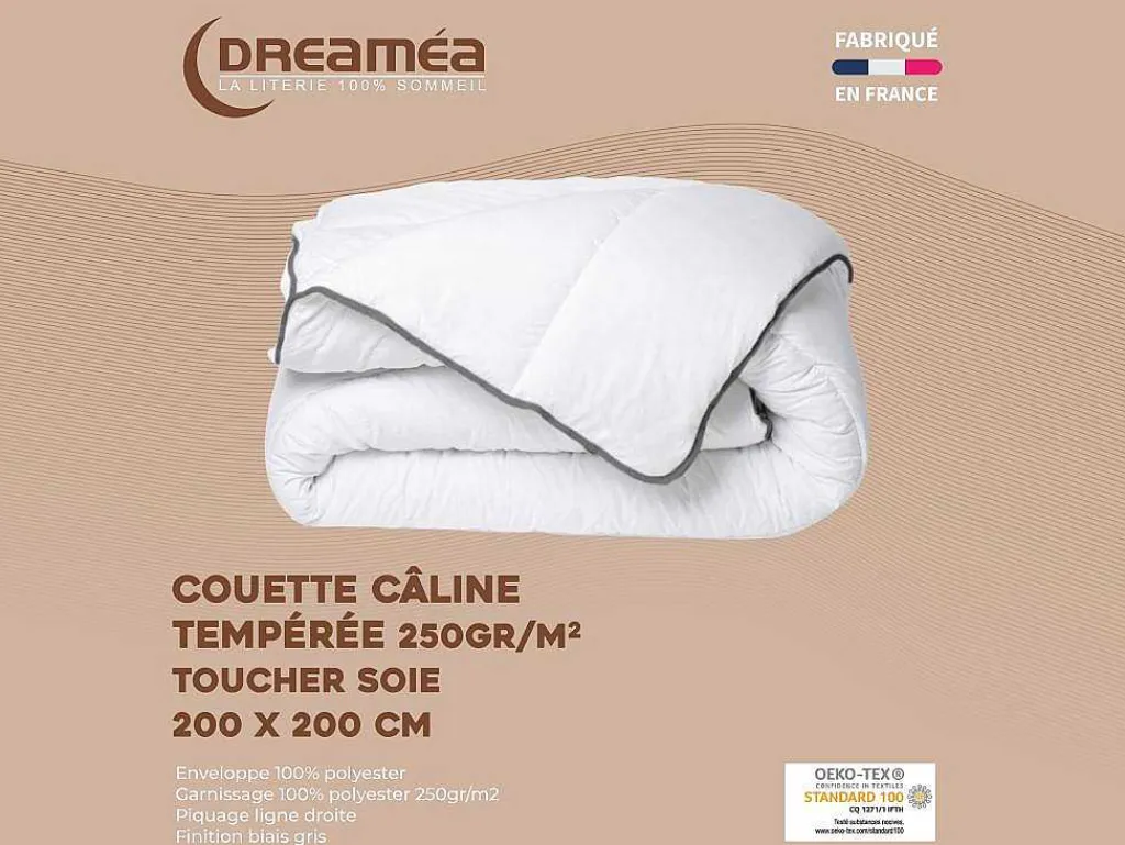 Set Zijdezacht Dekbed 200 X 200 Cm + 2 Hoofdkussens 60 X 60 Cm - Wit - Biesya-DREAMEA Hot