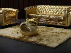 Shaggy Tapijt Glitter - 160 X 230 Cm - Goudkleurig-OZAIA Sale