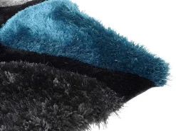 Shaggy Tapijt Pietra Turquoise En Grijs - Polyester - 120 X 170 Cm-OZAIA