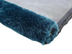 Shaggy Tapijt Pietra Turquoise En Grijs - Polyester - 120 X 170 Cm-OZAIA