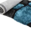 Shaggy Tapijt Pietra Turquoise En Grijs - Polyester - 140 X 200 Cm-OZAIA New
