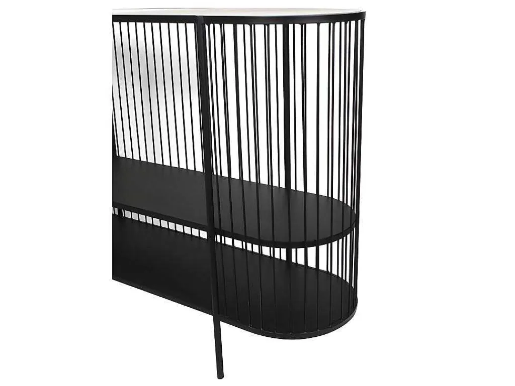 Sidetable Alexia - Metaal - 2 Planken - Zwart-Vente-unique Outlet