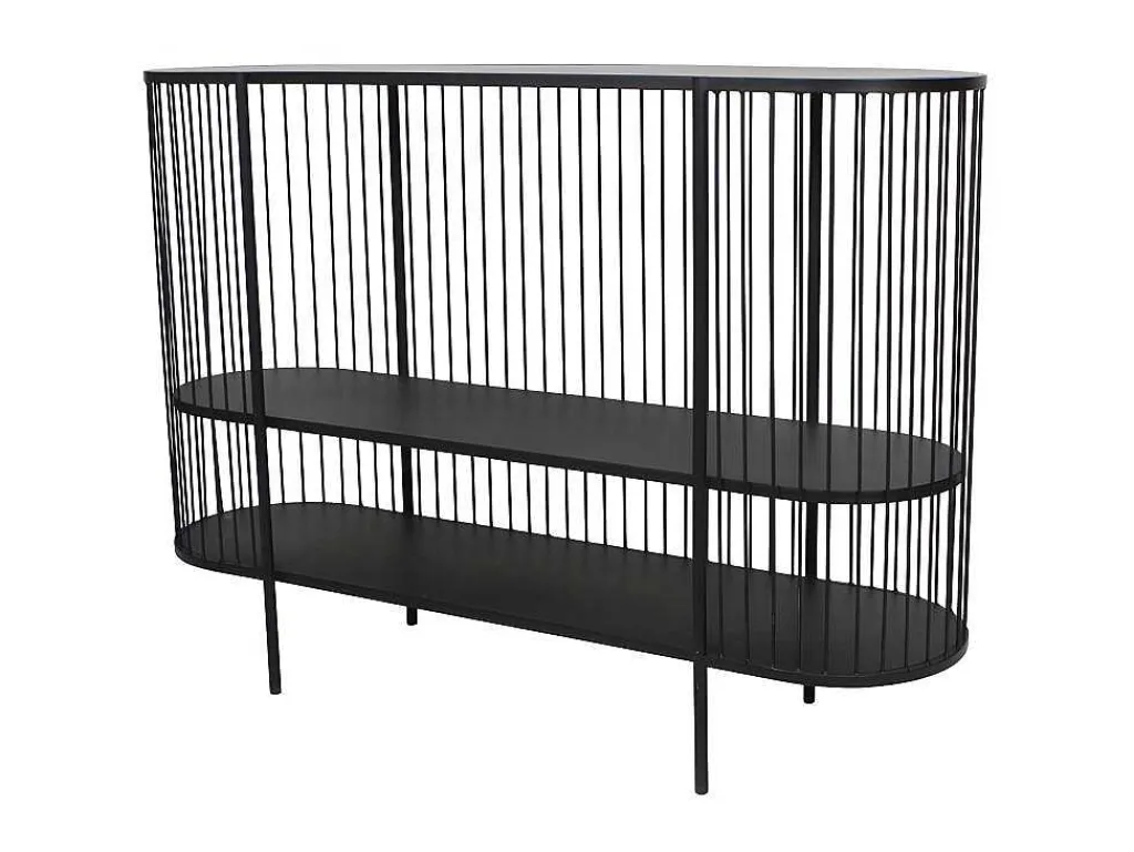 Sidetable Alexia - Metaal - 2 Planken - Zwart-Vente-unique Outlet