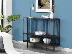 Sidetable Alexia - Metaal - 2 Planken - Zwart-Vente-unique Outlet