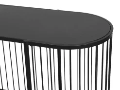 Sidetable Alexia - Metaal - 2 Planken - Zwart-Vente-unique Outlet