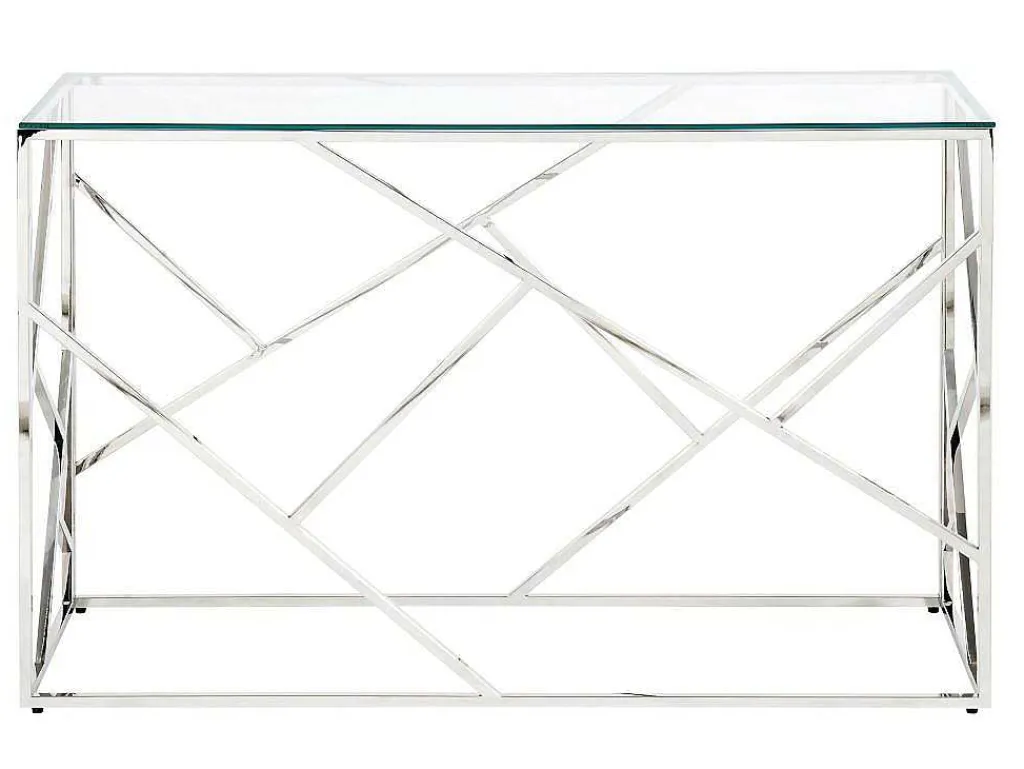Sidetable Athena - Gehard Glas En Staal - Chroomkleurig - Van-PASCAL MORABITO Sale