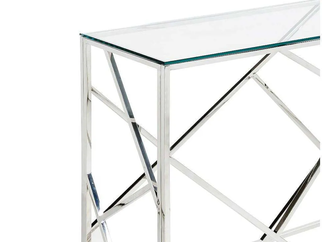 Sidetable Athena - Gehard Glas En Staal - Chroomkleurig - Van-PASCAL MORABITO Sale