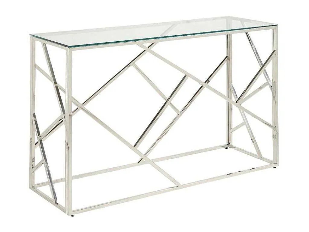Sidetable Athena - Gehard Glas En Staal - Chroomkleurig - Van-PASCAL MORABITO Sale
