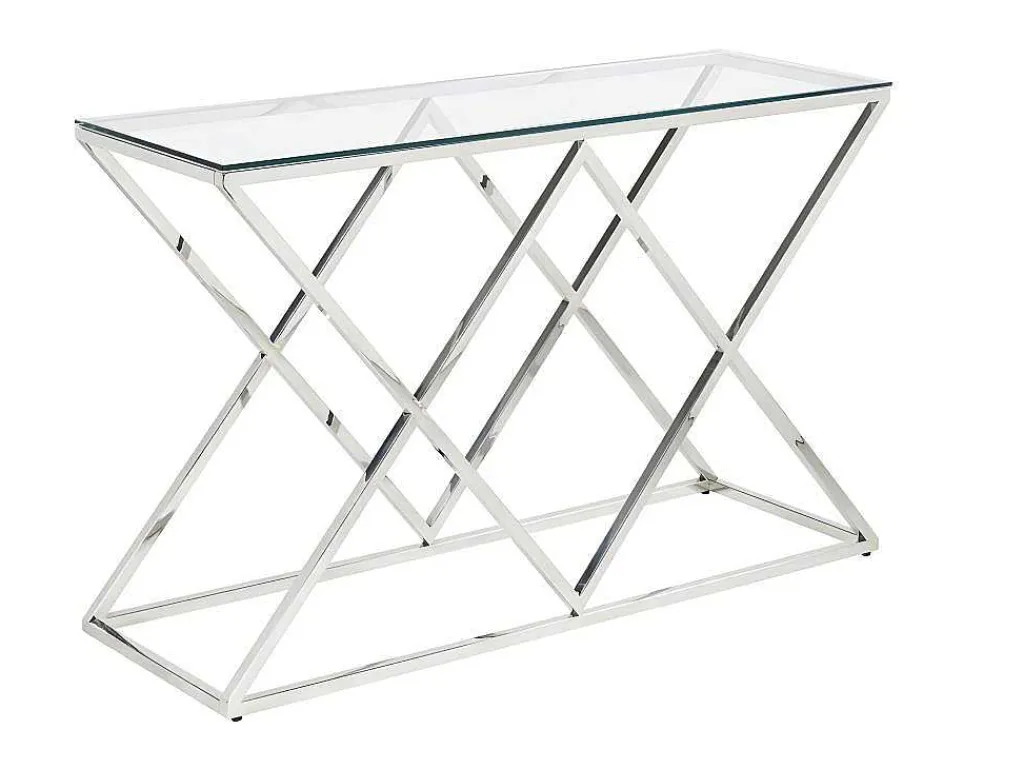 Sidetable Charlotte - Gehard Glas En Staal - Goudkleurig - Van-PASCAL MORABITO New