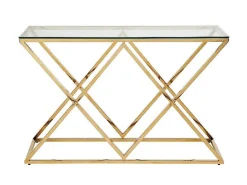 Sidetable Charlotte - Gehard Glas En Staal - Goudkleurig - Van-PASCAL MORABITO New