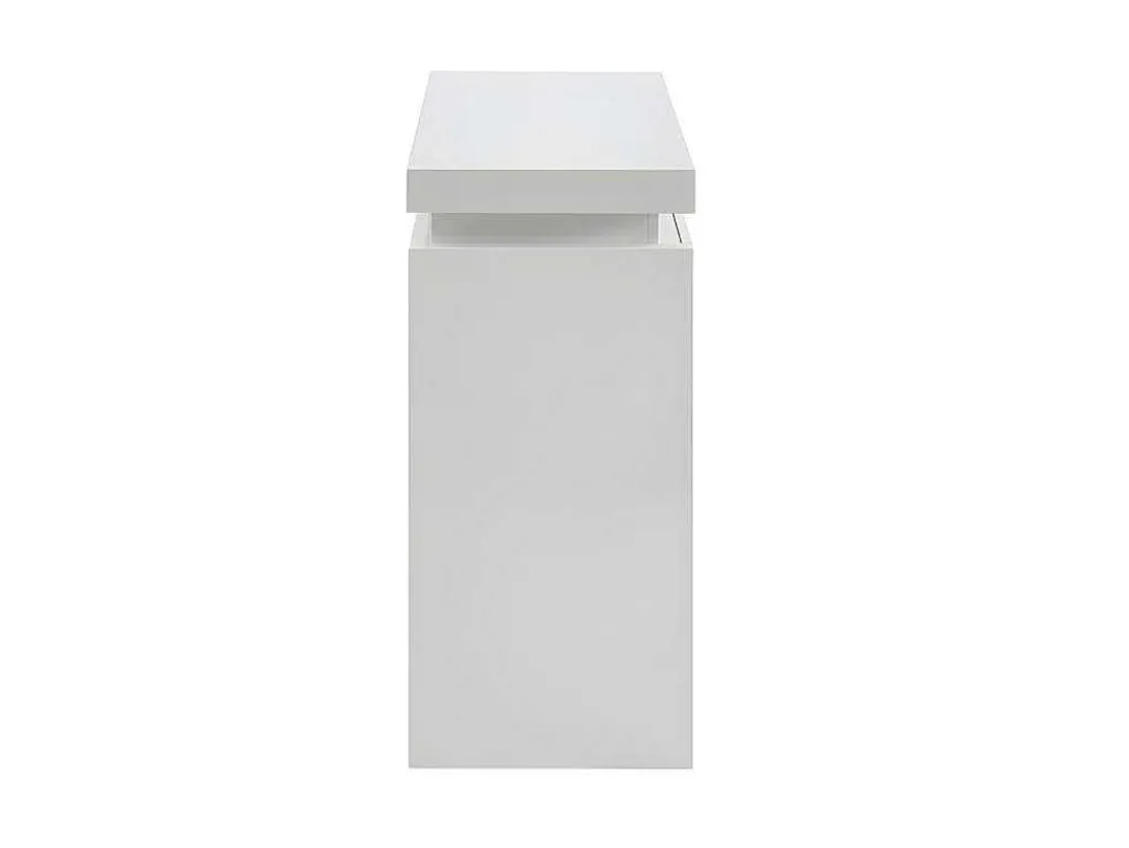 Sidetable Emerson - Met Led-Verlichting - 2 Lades - Wit Gelakt Mdf-Vente-unique Outlet