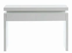 Sidetable Emerson - Met Led-Verlichting - 2 Lades - Wit Gelakt Mdf-Vente-unique Outlet