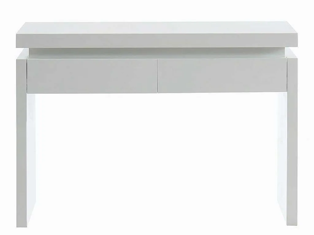 Sidetable Emerson - Met Led-Verlichting - 2 Lades - Wit Gelakt Mdf-Vente-unique Outlet