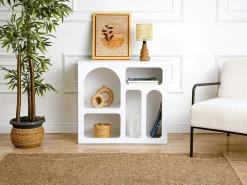 Sidetable Met 5 Nissen - Wit - Luela-Vente-unique