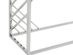 Sidetable Van Gehard Glas En Roestvrij Staal - Chroom - Simato - Van-PASCAL MORABITO Outlet