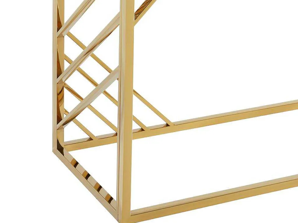 Sidetable Van Gehard Glas En Roestvrij Staal - Goud - Simato - Van-PASCAL MORABITO New