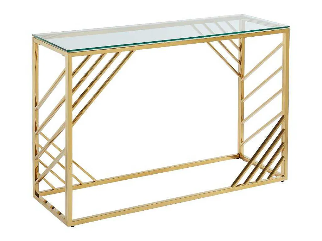 Sidetable Van Gehard Glas En Roestvrij Staal - Goud - Simato - Van-PASCAL MORABITO New